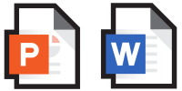 Microsoft PowerPoint and Microsoft Word